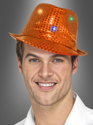 Trilby Hut mit LED orange orange