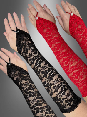 Long fingerless Lace Gloves 