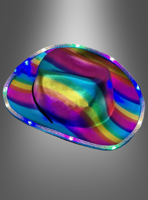 Rainbow Cowboy Hat with LED Lights 