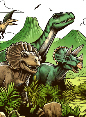 Dinosaurier Stoffbanner 90x150cm Deko waschbar 