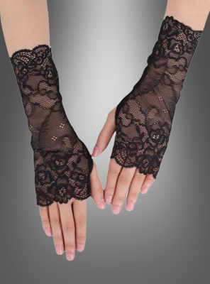 Fingerlose Handschuhe mit Spitze 