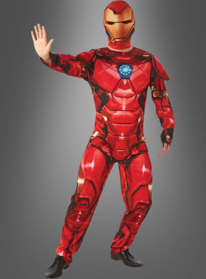 Iron Man Herren Kostüm mit Stoffmaske 