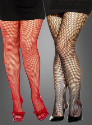 Tights fishnet black plus size 