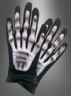 Skeleton gloves adult 