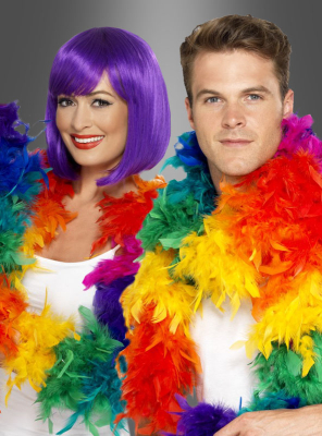 Rainbow Feather Boa 