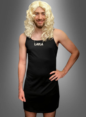 Schwarzes Frauenkleid für Männer 