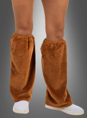 Brown Plush Leg Warmers 