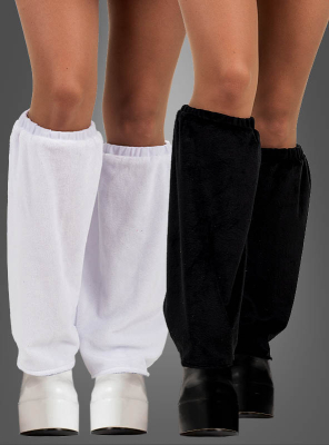 Plush Legwarmers black and white 