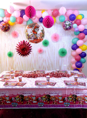 Paw Patrol Party Room Decoration for Girls 113 pcs 