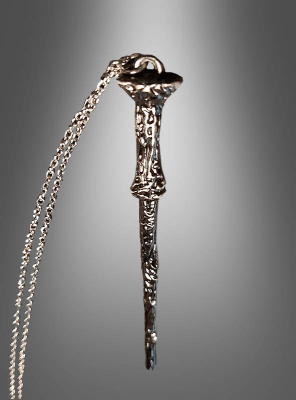 Zauberstab Halskette silber 