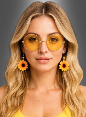 Sonnenblumen Ohrringe für Hippies 