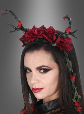 Deer Antlers Headband with Flowers 