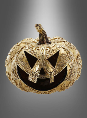 Luxury pumpkin 18cm gold baroque style polyresin 