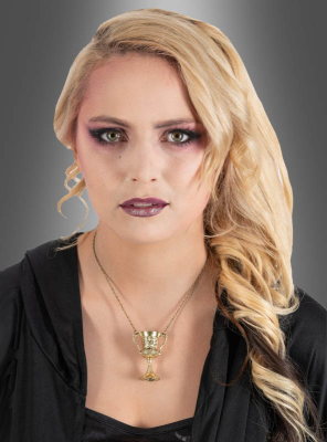 Goldene Kette mit Kelch Anhänger 