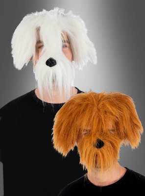 Funny dog mask snout with ears 