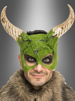 Horns animal mask with moss effect 