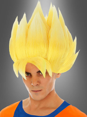 Wig Son-Goku Yellow for Adults 