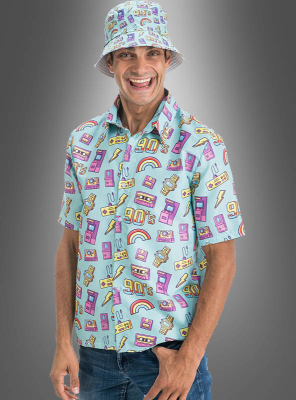 90s Shirt short sleeve blue 