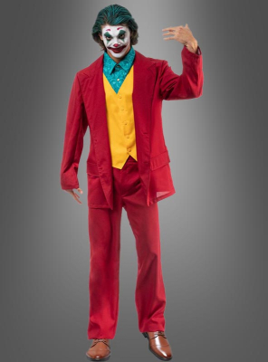 Roter Crazy Joker Anzug für Herren 