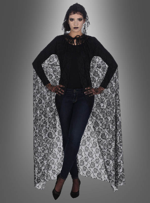 Deluxe ärmelloser Umhang aus Spitze 