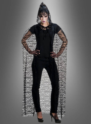 Lace cape 145cm with skulls 