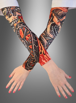 Tattoo Armstulpen Skelett 