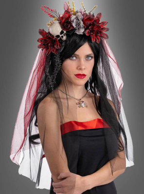 Skull headdress with veil 