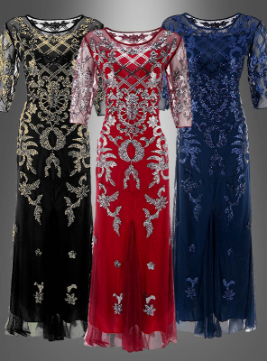 Langes Abendkleid 20er Jahre Mira 