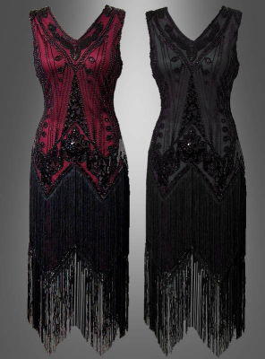 Luxury Flapper Dress Fringed Iris 