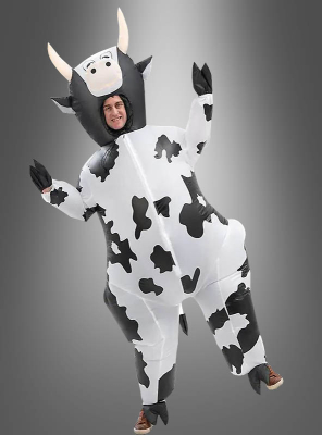 Inflatable cow costume with ventilator 