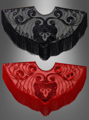 20s Cape with Fringes and Sequins 