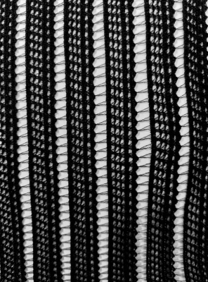 Deluxe Tights with striped Mesh Pattern 