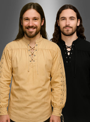 Mittelalter Hemd mit Schnürung 