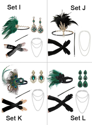 Charleston Kostümzubehör Set gold 