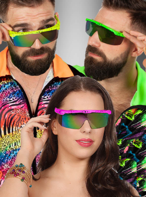 Neon 80s Party Glasses 
