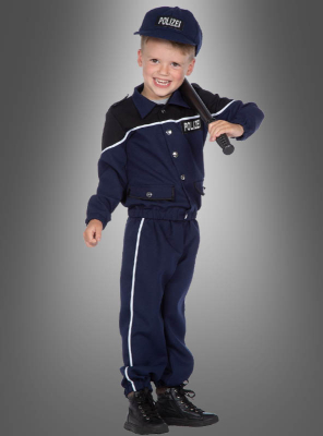 Dunkelblaue Polizei Uniform für Kinder 