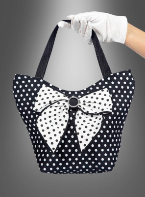 50s 60s handbag dotted 