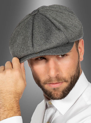 Graue Schiebermütze 20er Jahre 