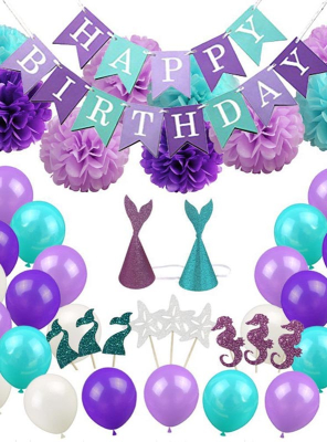 Meerjungfrau Deko Set 76 Teile 