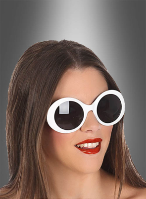 Jackie Glasses white 60s 