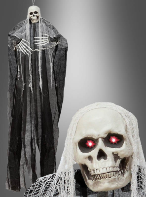 Hanging skeleton 170cm with LED eyes 