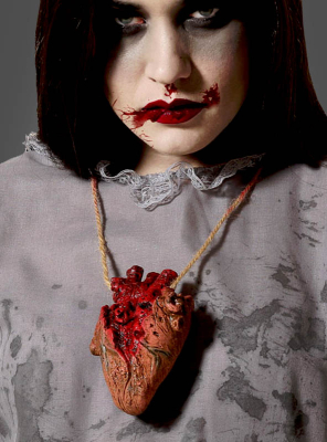 Halloween Choppy Heart Necklace 