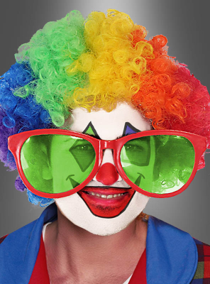 Riesenbrille für Clowns rot 