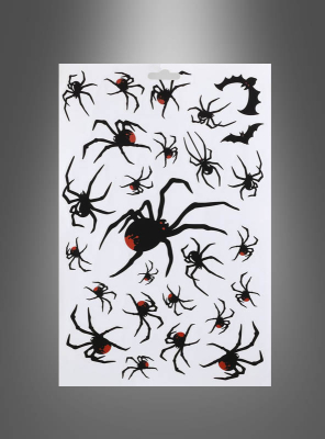 Spinnen Aufkleber Halloween Deko 