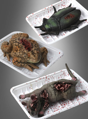 Bloody Zombie Animals Halloween Deko 