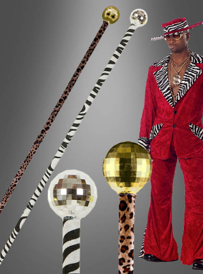 Gehstock Macho Pimp in Zebra oder Leo 96cm 