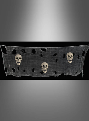 300cm Deko Tuch mit Totenköpfen 