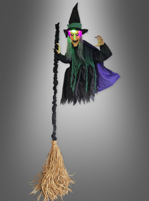 Flying Witch with Broom 180cm 