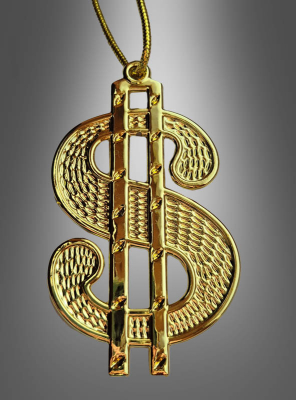 Dollar Sign Pendant 10x6cm 