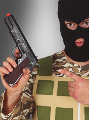 Agenten Pistole 29cm schwarz 